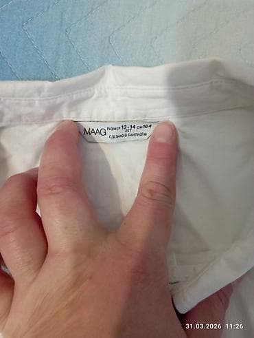 a class makasin: MAAG ağ köynək Rasiyada alınıb uşağa balaca oldu deyə satılır - — 2