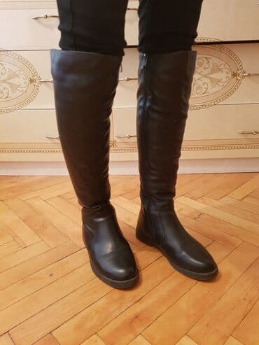 rezin qısa çəkmələr: Uzunboğaz, Ölçü: 37.5, rəng - Qara, Yeni — 4