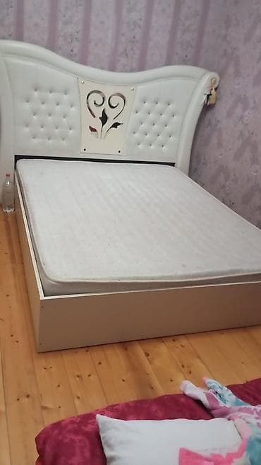 İkinəfərlik çarpayı, Bazalı, Matras ilə, Siyirməsiz — 1