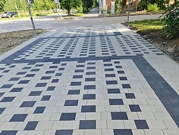 malyar isleri: Peyk daşları ilə səki və həyət döşənməsi xidməti - Beton vibro-press — 1