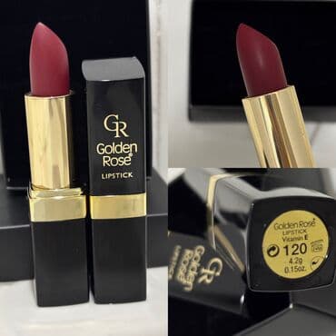 Dodaq üçün kosmetika: Dodaq boyası, Golden Rose, Qırmızı, Yeni — 1