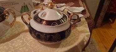 cay desgahi: Çay dəsti, rəng - Göy, Farfor — 6