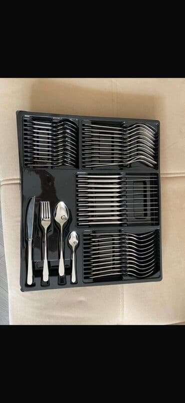 pol siyiran: Karaca - 12 neferlik Parlaq metal (paslanmayan polad görünüşlü) süfrə — 2