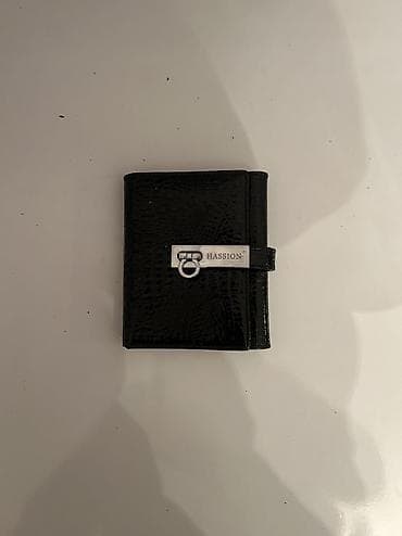 aksesuar sekilleri: Qadın pul qabı – tünd boz, timsah dərisi teksturalı dizayn - — 5