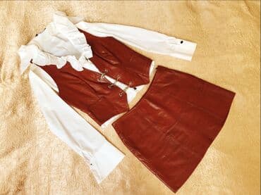 детский костюм русалки: Костюм из натуральной кожи. Ətək və jilet. Natural dəri materialı — 3