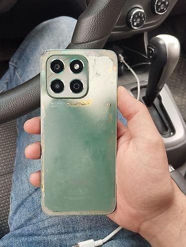 gence telfon: Honor X6a, 128 GB, rəng - Yaşıl, Qırıq — 1