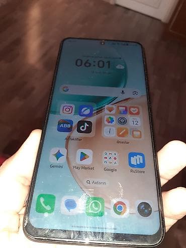 Honor X7d, 256 GB, rəng - Qara, Zəmanət, Sensor, Barmaq izi