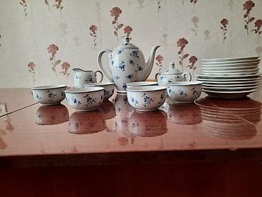 Çay dəsti, rəng - Ağ — 1