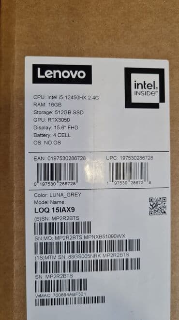 acer nitro 5: Yeni Lenovo LOQ, 15.6 ", Intel Core i5, 512 GB, Ünvandan götürmə, Ödənişli çatdırılma — 3