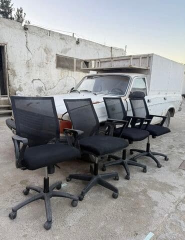 ofis mebeli baku: Təkərli, Qolları tənzimlənmir, Parça — 1