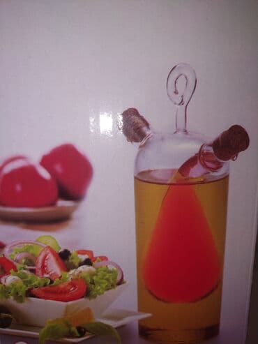 tebii alma sirkesi satisi: Sirke ve yağ qabı
İkisi bir arada — 2