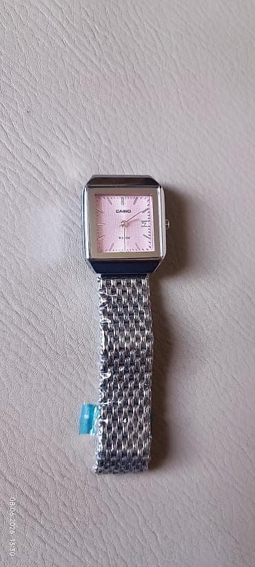 gumus qolbaqlar: Qol saatı, Casio, rəng - Gümüşü — 1