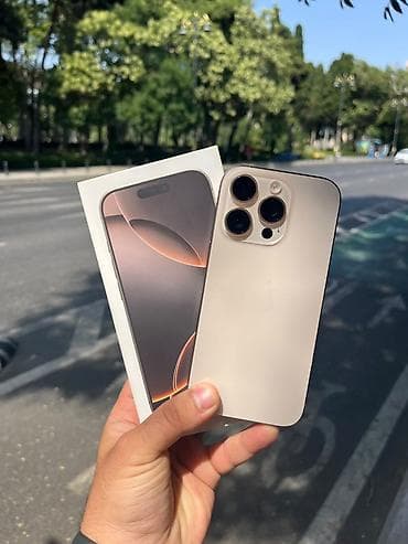 apple mac mini: IPhone 16 Pro, 256 GB, Desert Titanium, Zəmanət, Barmaq izi, Simsiz şarj — 1