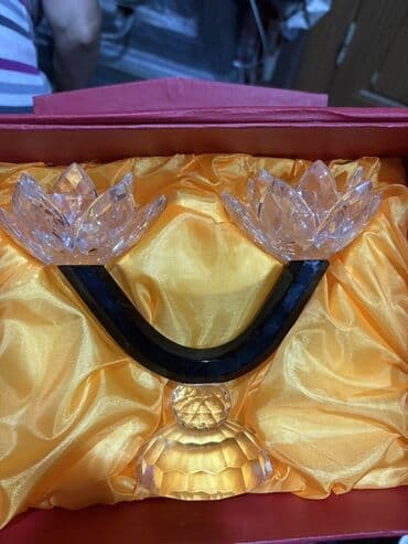 Güzgülər: İki şamlıqdan ibarət dekorativ şamdan- TƏZƏ - Material: kəpəkli — 2