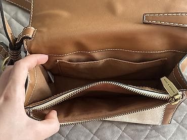 yango canta: Charles & Keith kəsişməli çiyin çantası - Material: krem rəngli — 2