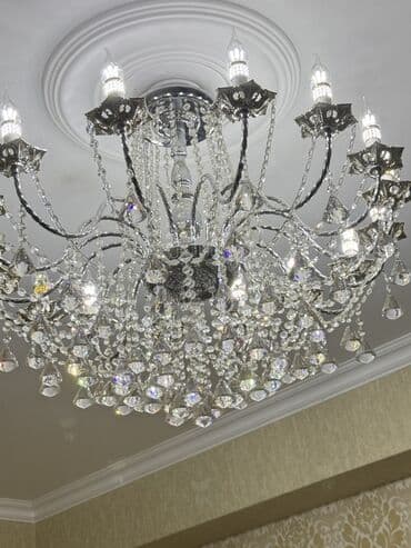 işıq led: Çılçıraq, 10 və daha çox lampa, Xrustal — 1