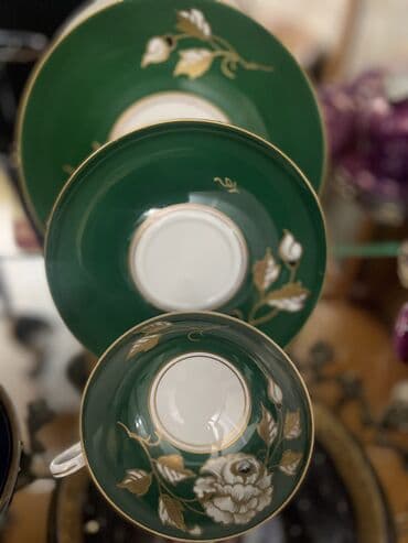 çaşqa nəlbəki: Çay dəsti, rəng - Yaşıl — 3