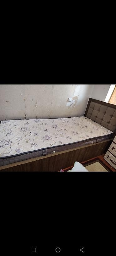 acilib baglanan yataq: Təknəfərlik çarpayı, Bazalı, Matras ilə, Siyirməsiz — 1