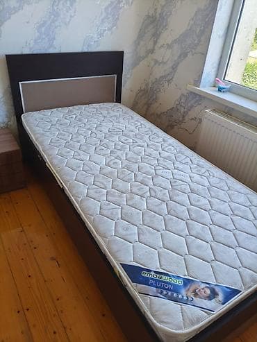 kamin dekor: EmbaWood PLUTON ortopedik döşək və tək nəfərlik çarpayı - — 1