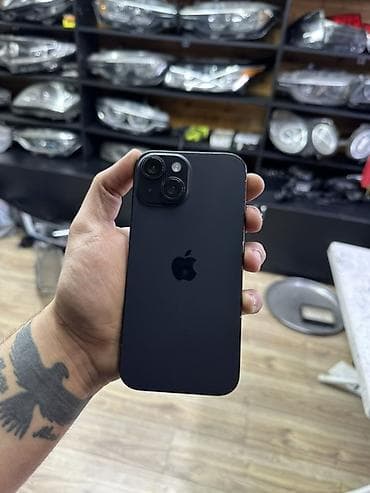 IPhone 15, 128 GB, Qara, Zəmanət, Barmaq izi, Face ID