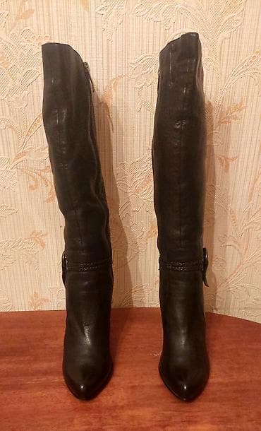 temiz deri: Uzunboğaz, Zara, Ölçü: 39, rəng - Qara, İşlənmiş — 1