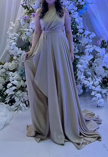 don sumqayit: Zərif ziyafət/gecə geyimi – uzun ətəkli, axıcı kəsim Türkandan 200 — 1