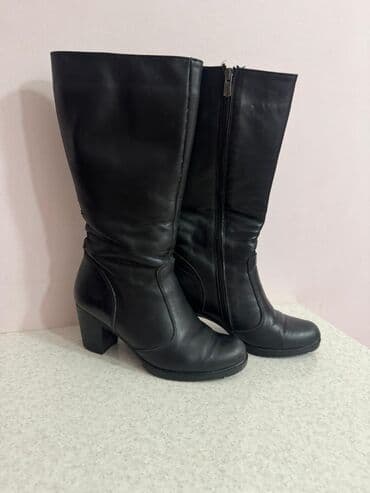 Lincoln: Ботфорты, Размер: 36, цвет - Черный, Б/у — 1