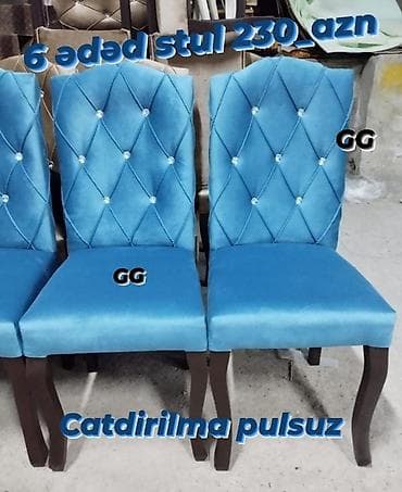 otag qapsi: Sifarişlə 6 ədəd stul 230_azn.Rəng seçimi var.Elde varolmayanda — 1