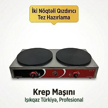 🥞 İşıkgaz 2-li Elektrikli Krep Maşını (Türkiyə) 🏗️ Keyfiyyət və Brend