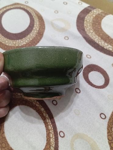Декор и интерьер: Yaşıl şirəli keramika şamdan/külqabı (iki funksiyalı) - Material — 2