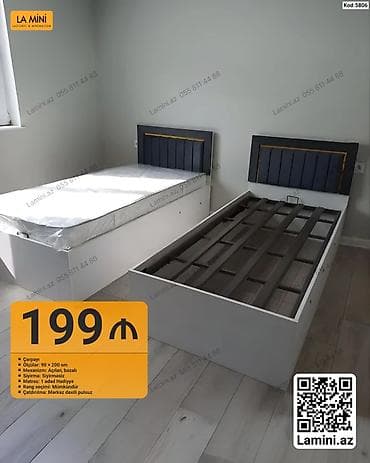 Çarpayı – La Mini (Kod: 5806) - Ölçülər: 90 × 200 sm - Mexanizm — 1