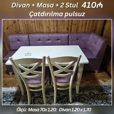 metbext divani: Mətbəx oturacaq dəstləri Divan, masa + 2 stul Endirimle 410-420 azn — 6
