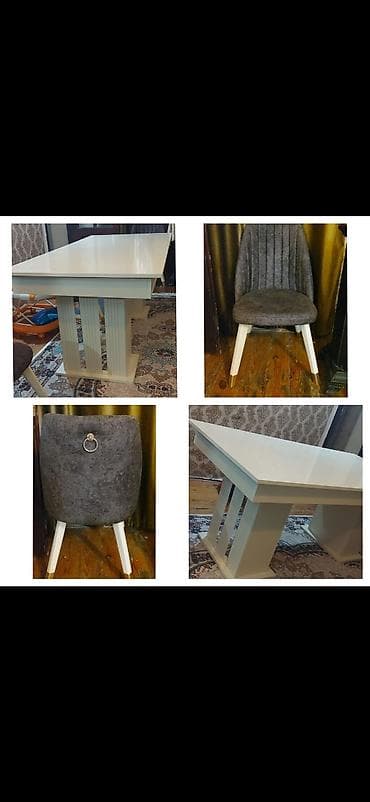 Столы: Для кухни, Нераскладной, Овальный стол, 4 стула — 1