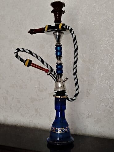 elektron qəlyan topdan satış: Göy rəngli şüşə qabı, gümüşü metal gövdəsi və mavi vurğuları olan — 1