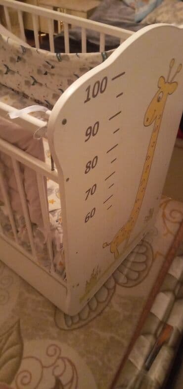 kreditle yataq mebelleri: Oğlan və qız üçün, İşlənmiş, Dördbucaq, Beşik, Matras ilə, Yellənmə mexanizm ilə — 3