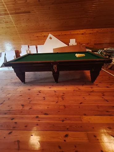 Перчатки: Bilyard masası – rus bilyardı üslubunda, yaşıl parça örtüklü, tünd — 2