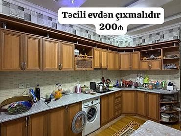 ev dekor: Mətbəx mebeli satılır 200₼. Ölçü 5.6. Üzərində heçnə verilmir. Ünvan — 1