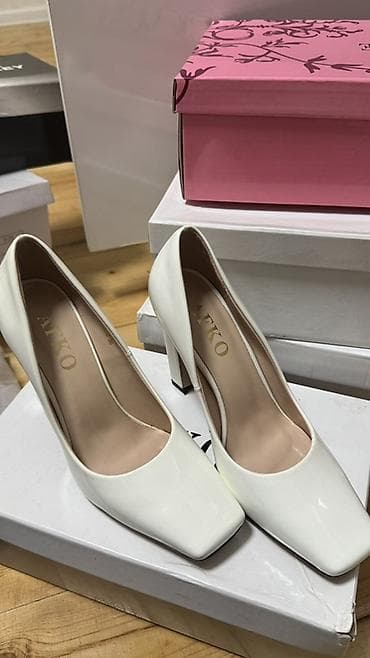 eyaqabi: Baha alinib 80 m AİKO brendi qadın tuflisi - Rəng: süd-ağ (parlaq lak — 4