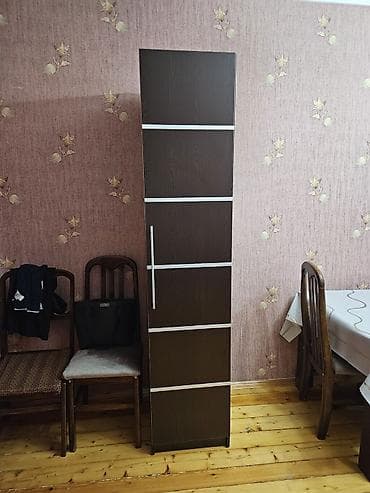ref: Yüksək və dar formatda çoxfunksiyalı dolab - Rəng və material: tünd — 2