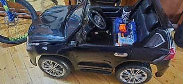 Uşaq üçün elektrikli maşın – Lexus LX üslubunda, qara rəng.Pultla — 3