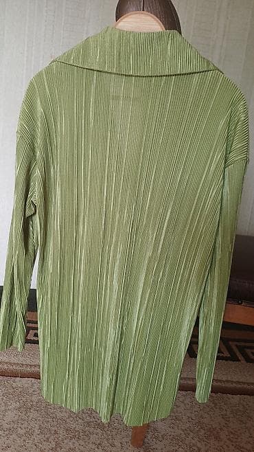 brend geyim: Brend: Flow Model: Uzunqol plisse köynək/bluz Rəng: Zeytun-yaşıl — 4