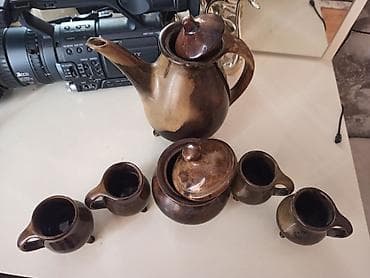 Çay dəsti, rəng - Qəhvəyi, Keramika