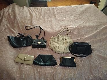 Qadın çantaları dəsti - 7 ədəd müxtəlif model qadın çantası və 1 ədəd