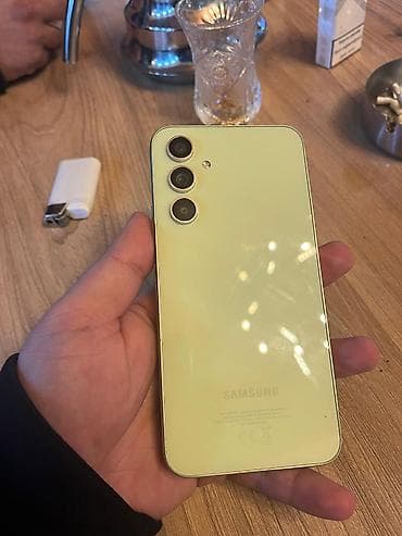 samsung telefonlar: Samsung Galaxy A54 5G, 256 GB, rəng - Yaşıl, Barmaq izi — 4