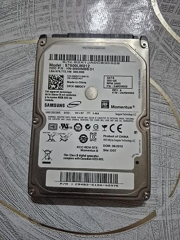 hdd: Daxili Sərt disk (HDD) Seagate, 512 GB, 5400 RPM, 2.5" — 1