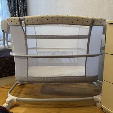 Мебель для дома: Для девочки и мальчика, Четырехугольная, Колыбель, Без бортиков, С матрасом, С механизмом качания — 5