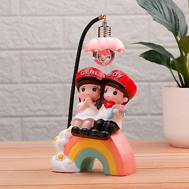 pastel sekilleri: Romantik dekorativ masa lampası – “Girl & Boy” fiqurlu - Dizayn — 2