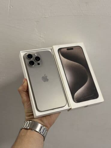 iphone 15 divar kağızları: IPhone 15 Pro Max, 256 GB, Natural Titanium, Zəmanət, Simsiz şarj, Face ID — 1