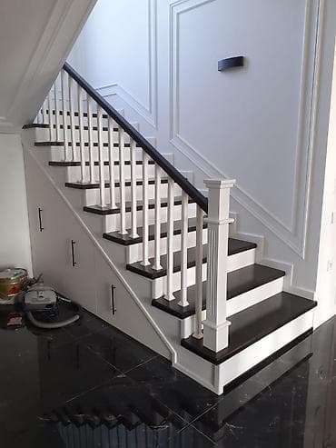 bulaq dizaynlari: Mərmər effektli qara-ağ dizaynda, massiv ağacdan hazırlanmış daxili — 1