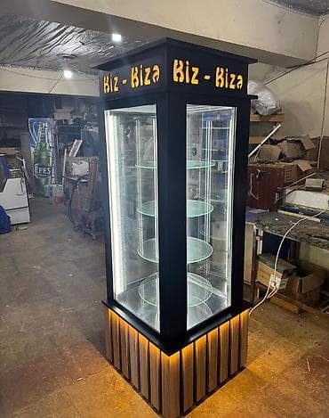 Soyuducu avadanlığı: Şüşə vitrin soyuducu – “Kiz-Kiza” brendli, 4 tərəfi şüşəli nümayiş — 1